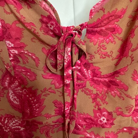 White Fox Boutique Spaghetti-Strap Dress Pink & Tan - Picture 6 of 12